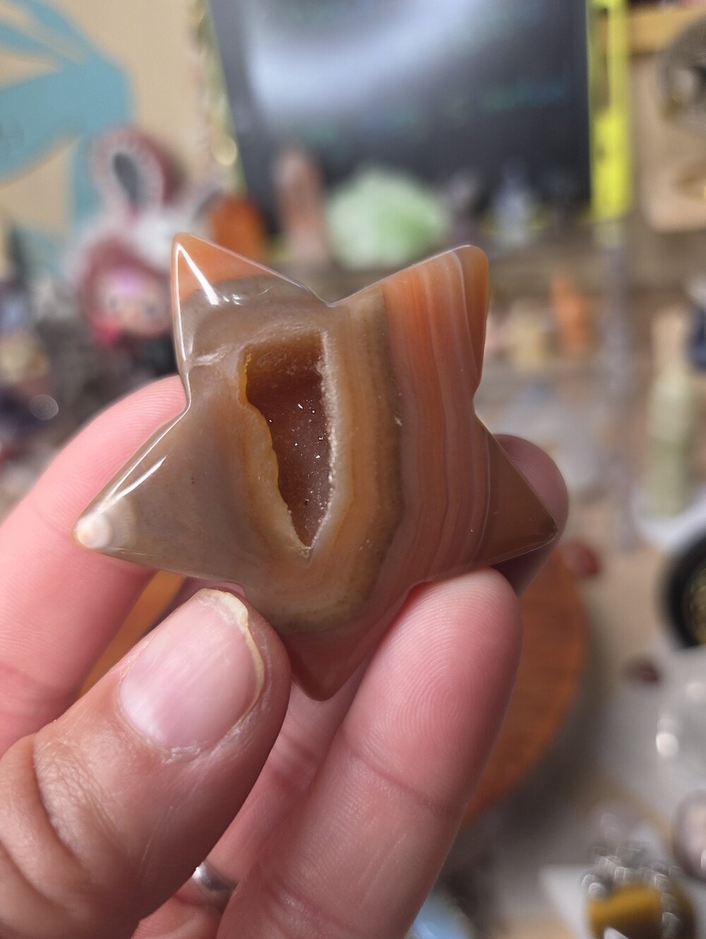 Red carnelian Star 2.4 In ( Health) - Picture 3 of 4